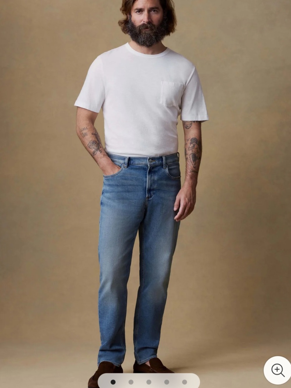 Faherty Stretch Terry Indigo 5-Pocket Pants Jeans in Indigo Ocean Wash size 33